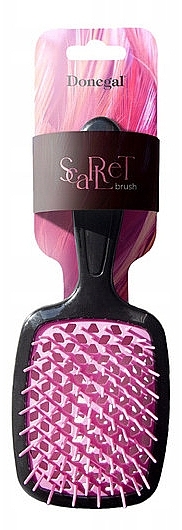 Hair Brush, 1290, black-pink - Donegal Scarlet Brush — photo N1