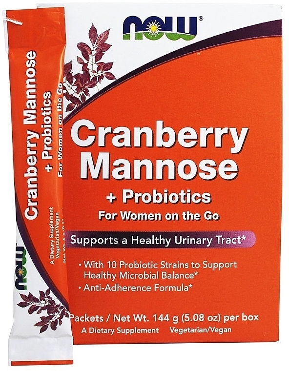 Dietary Supplement "Cranberry" - Now Foods Cranberry Mannose + Probiotics — photo N3