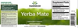Yerba Mate Dietary Supplement, 125 mg - Swanson Yerba Mate — photo N2