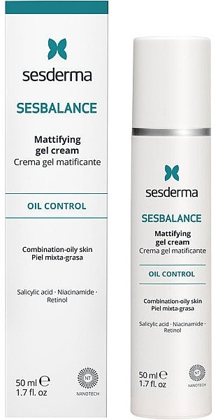 Face Cream Gel - SesDerma Laboratories Sesbalance Mattifying Gel Cream — photo N1