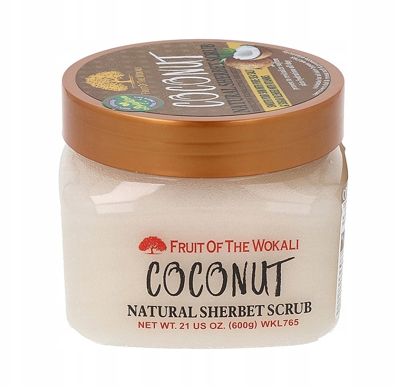 Coconut Natural Scrub Sorbet - Wokali Natural Sherbet Scrub Coconut  — photo N1