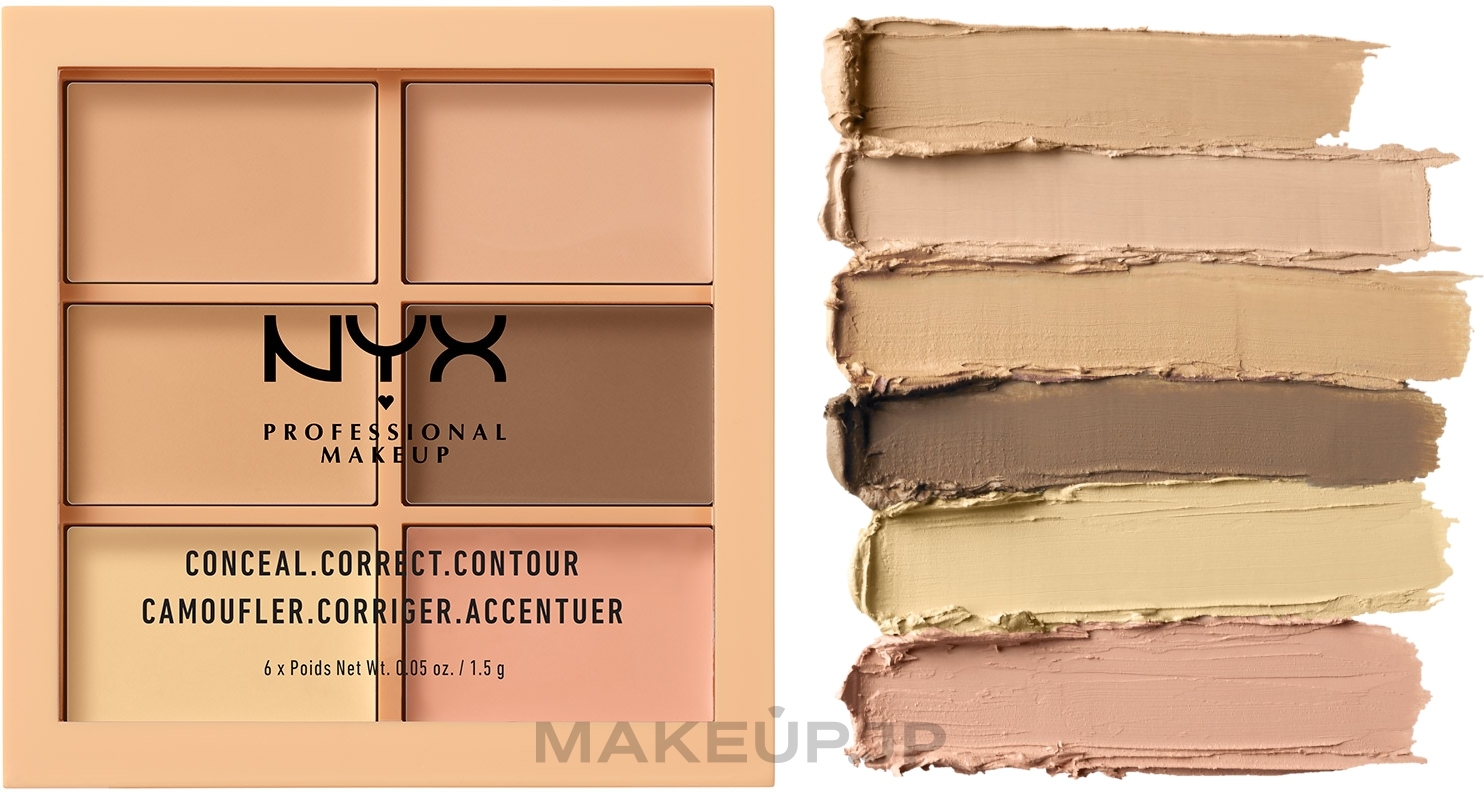 Face Corrector Palette - NYX Professional Makeup Palette Conceal Correct Contour — photo 3CP01 - Light