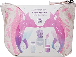 Fragrances, Perfumes, Cosmetics Set - Namaki Pink Sparkling Pouch (lip/balm/3,5g + powder/4g + brush/1pcs + bag/1pcs)
