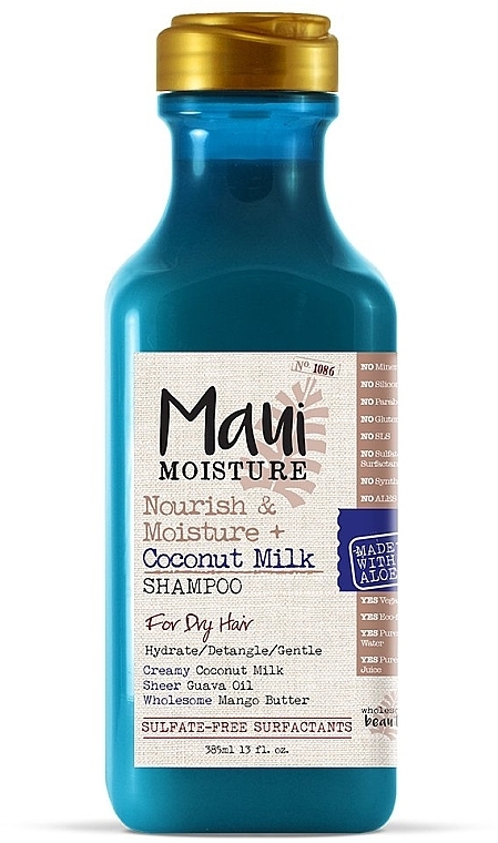 Coconut Milk Shampoo for Dry Hair - Maui Moisture Nourish & Moisture + Coconut Milk Shampoo — photo N2