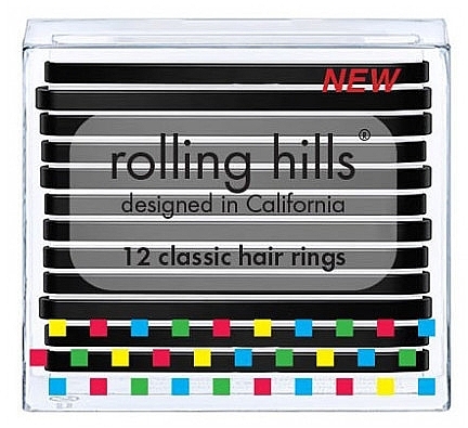Hair Rings Set - Rolling Hills Classic Hair Rings Black — photo N1