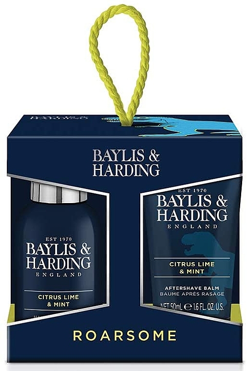 Set - Baylis & Harding Men's Citrus Lime & Mint 4 Piece Box (hair/body/wash/100ml + sh/gel/50ml + face/wash/100ml + a/sh/balm/50ml) — photo N1