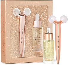 Fragrances, Perfumes, Cosmetics Set - Crystallove Clear Quartz 3D Lift & Sculpt Set Limited Edition (ser/30ml + massager/1pc)