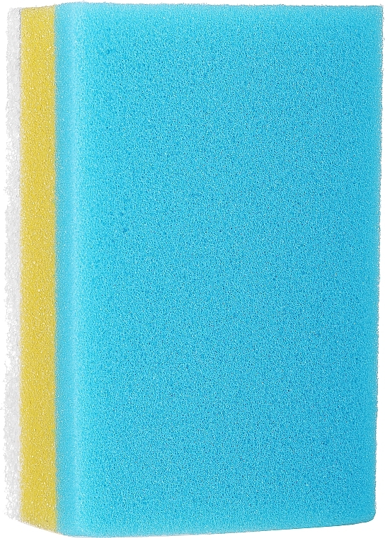 Rectangular Bath Sponge, white-yellow-blue - Ewimark — photo N1