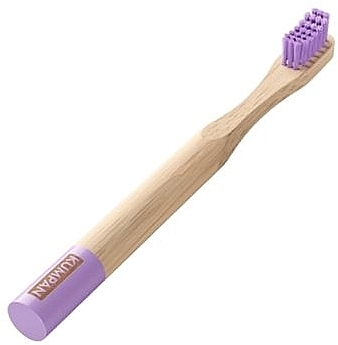 Kids Bamboo Toothbrush, AS05, soft, purple - Kumpan Bamboo Soft Toothbrush For Children Purple — photo N3