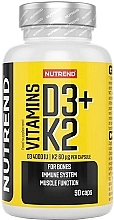 Fragrances, Perfumes, Cosmetics D3 + K2 Vitamins for Bone Health Support, 90 Capsules - Nutrend Vitamins D3+K2