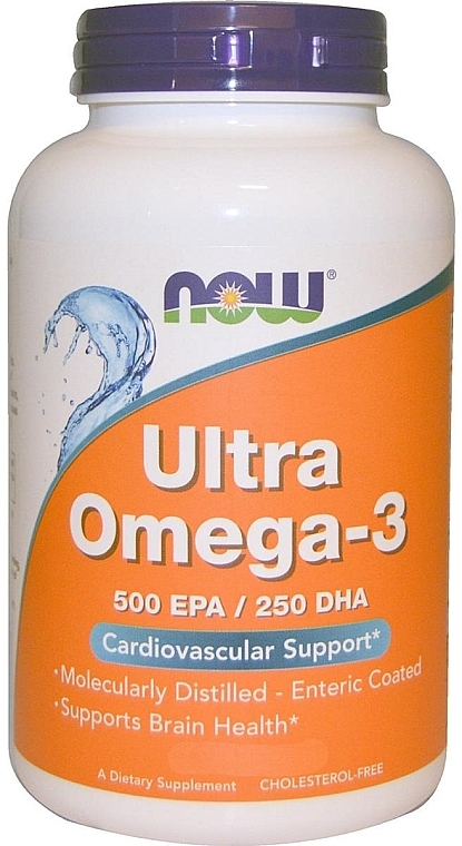 Gelatin Capsules "Ultra Omega-3" - Now Foods Ultra Omega-3 3500 EPA/250 DHA — photo N2