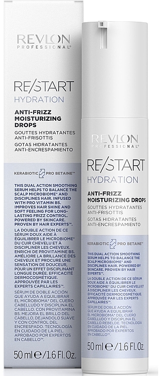 Moisturizing Serum - Revlon Professional Restart Hydration Anti-frizz Moisturizing Drops — photo N1