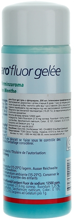 Intensive Caries Prevention Gel with Fluoride - Paro Swiss Fluor Gel — photo N2