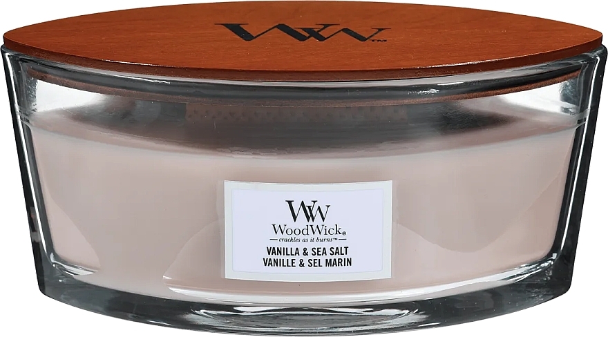 Scented Candle - Woodwick Sea Salt & Vanilla Scented Candle — photo N1