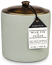 Scented Candle 'Wild Fig & Cedar', 3 wicks - Paddywax Hygge Ceramic Candle Sage Wild Fig & Cedar — photo N1