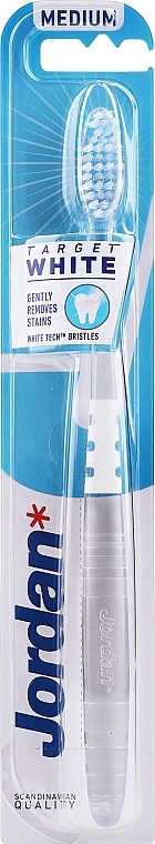 Medium Hardness Toothbrush, transparent-white - Jordan Target White — photo N3