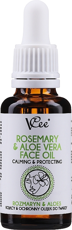 Rosemary & Aloe Face Oil - VCee Rosemary & Aloe Face Oil Calming & Protecting — photo N3