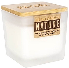 Fragrances, Perfumes, Cosmetics Scented Candle 'Bamboo and Ginger' - Heart & Home Nature Bamboo Wood & Ginger Candle