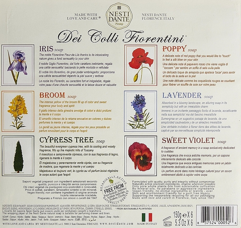 Soap Set - Nesti Dante Dei Colli Fiorentini Collection (soap/6x150g) — photo N3