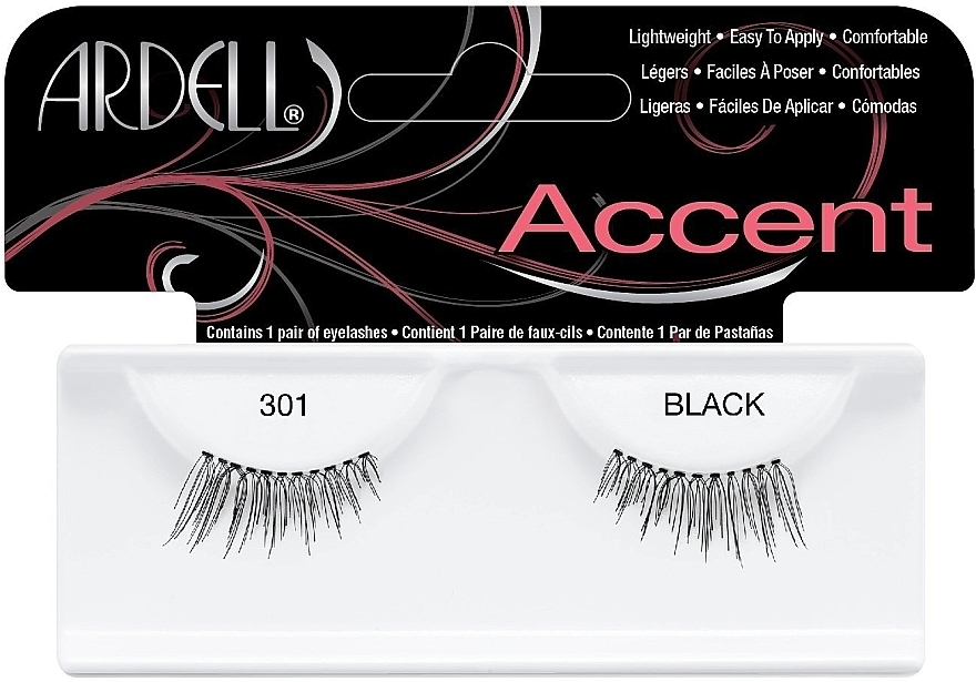 False Lashes - Ardell Lash Accents Black 301 — photo N1