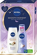 Set - NIVEA Smooth Moment (sh/gel/250ml + b/milk/250ml) — photo N1