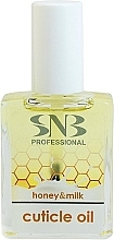 Nail and Cuticle Oil 'Milk and Honey' - SNB Professional Honey & Milk Cuticle Oil — photo N1