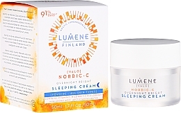 Fragrances, Perfumes, Cosmetics Night Restoring Sleep Cream - Lumene Valo Overnight Bright Vitamin C Sleeping Cream