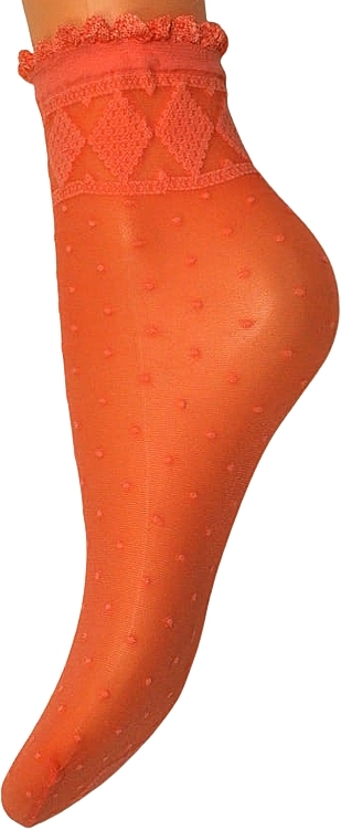 Women Socks 'Monica', coral - Veneziana — photo N1