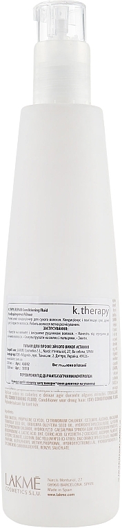 Nourishing Conditioner for Dry Hair - Lakme K.Therapy Repair Conditioning Fluid — photo N2