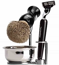 Fragrances, Perfumes, Cosmetics Shaving Kit - Mondial King Set (shaving/brush + razor + stand)