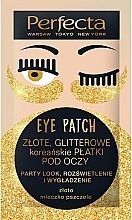Fragrances, Perfumes, Cosmetics Eye Patch - Perfecta Gold Glitter Eye Patch