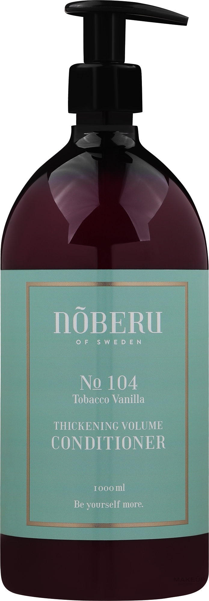 Volumizing Hair Conditioner - Noberu Of Sweden №104 Tobacco-Vanilla Thickening Volume Conditioner — photo 1000 ml