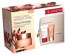 Fragrances, Perfumes, Cosmetics Set - Clarins Extra-Firming (f/cr/50ml + f/cr/15ml + f/balm/15ml + pouch)