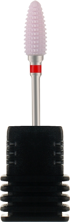 Ceramic Nail Drill Bit 'Corn', 600032REV, reversible red mark - Tufi Profi Premium — photo N1