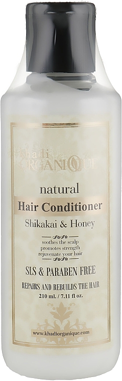 Natural Herbal Ayurvedic Conditioner "Shikakai & Honey", SLS and paraben free - Khadi Organique Shikakai Honey Conditioner — photo N1