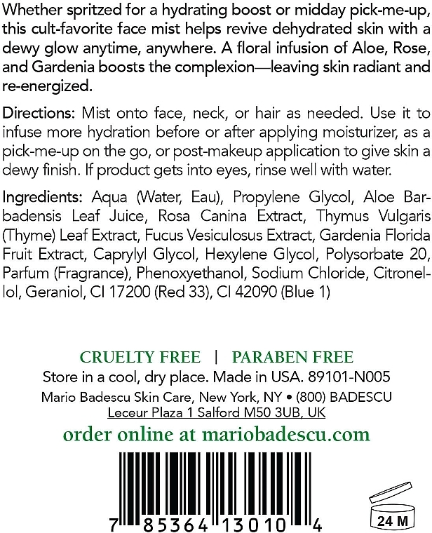 Aloe, Herbs & Rosewater Face Spray - Mario Badescu Facial Spray Aloe Herbs and Rosewater — photo N3