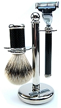 Shaving Set - Golddachs Fine Badger, Mach3 Metal Chrome Handle — photo N1