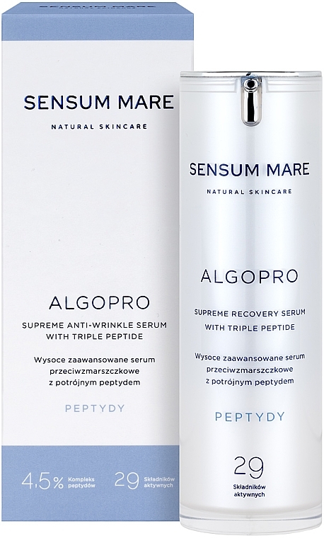 High-Tech Anti-Wrinkle Serum with Triple Peptide 4.5% - Sensum Mare Algopro Supreme Anti-Wrinkle Serum With Triple Peptide — photo N2