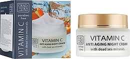 Fragrances, Perfumes, Cosmetics Anti-Wrinkle Night Cream with Vitamin C & Dead Sea Minerals - Dead Sea Collection Vitamin C Night Cream