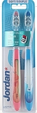 Soft Toothbrush, girl + blue and bear - Jordan Individual Clean Soft — photo N1