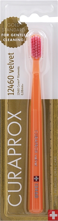 Toothbrush, orange-pink - Curaprox Velvet CS 12460 — photo N1