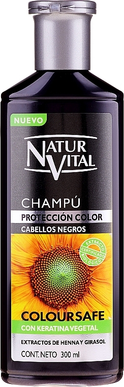 Color Protection Shampoo - Natur Vital Coloursafe Henna Colour Shampoo Black Hair — photo N1