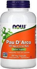 Capsules "Ant Tree Bark" 500 mg - Now Foods Pau D'Arco — photo N2