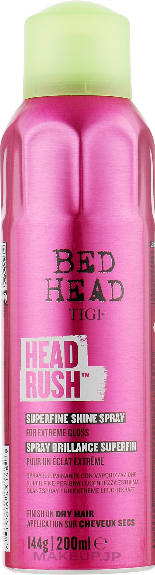 Light Fixation Hair Radiance Spray - TIGI Bed Head Headrush Superfine Shine Spray — photo 200 ml