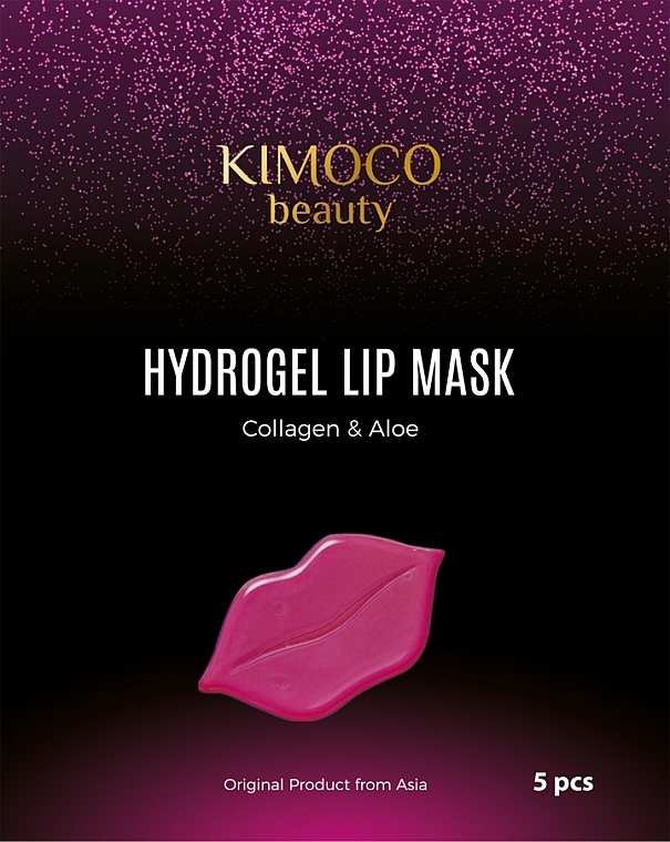 Collagen and Aloe Hydrating Hydrogel Lip Mask  - Kimoco Beauty Hydrogel Lip Mask Collagen & Aloe — photo N1