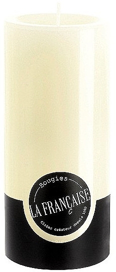 Cylinder Candle, diameter 7 cm, height 15 cm - Bougies La Francaise Cylindre Candle Ivory — photo N1