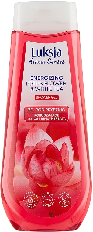 Lotus & White Tea Shower Gel - Luksja Aroma Senses Reviving Lotus Flower & White Tea Shower Gel — photo N1