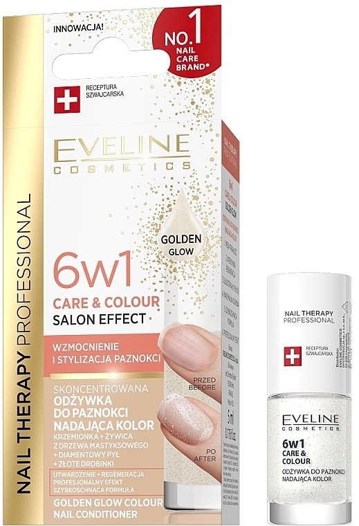Strengthening Nail Polish 6 in 1 - Eveline Cosmetics Nail Therapy Professional — photo N1