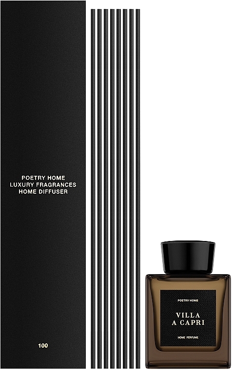 Poetry Home Villa A Capri Black Square Collection - Perfumed Reed Diffuser — photo N2