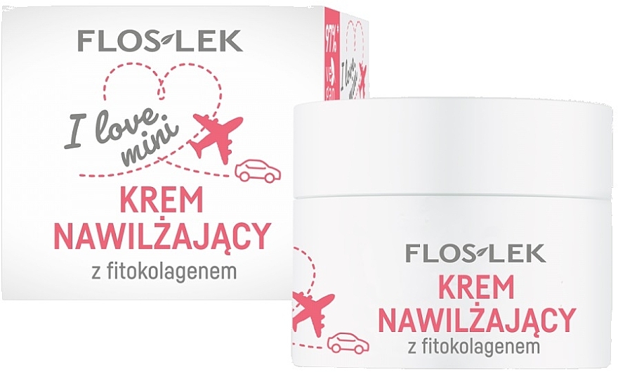 Moisturizing Face Cream with Phytocollagen - Floslek I Love Mini Moisturising Cream With Phytocollagen — photo N1